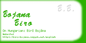 bojana biro business card